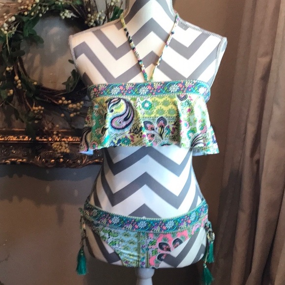 CREMIEUX Bikini Garden Party Pattern Swimsuit - Picture 5 of 6